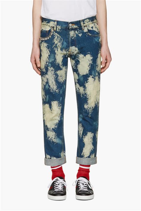 gucci bleached denim punk|Gucci Bleached Denim Punk Pants .